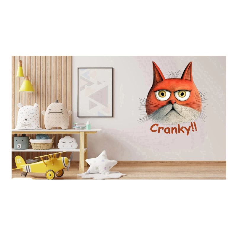 Casa si Gradina - Decoratiuni - Stickere decorative - Sticker decorativ Pisica, Portocaliu, 67 cm, 1313STK-5 - Infinity.ro