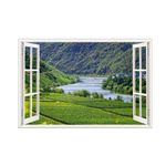 Casa si Gradina - Decoratiuni - Stickere decorative - Sticker decorativ, Fereastra 3D, Rau, 85 cm, 669STK - Infinity.ro