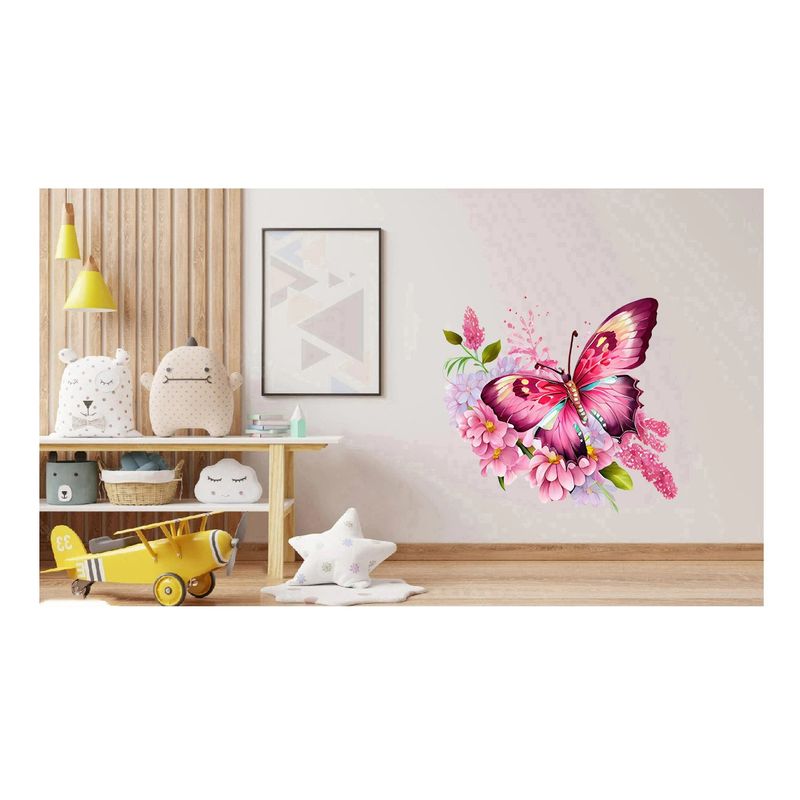 Casa si Gradina - Decoratiuni - Stickere decorative - Sticker decorativ, Fluture, Roz, 69 cm, 1209STK - Infinity.ro