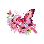 Casa si Gradina - Decoratiuni - Stickere decorative - Sticker decorativ, Fluture, Roz, 69 cm, 1209STK - Infinity.ro