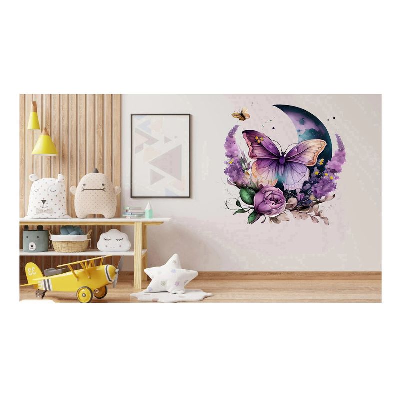 Casa si Gradina - Decoratiuni - Stickere decorative - Sticker decorativ, Fluture, Mov, 62 cm, 1272STK-3 - Infinity.ro