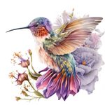 Casa si Gradina - Decoratiuni - Stickere decorative - Sticker decorativ, Pasarea Colibri, Multicolor, 61 cm, 1271STK-4 - Infinity.ro