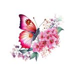 Casa si Gradina - Decoratiuni - Stickere decorative - Sticker decorativ, Fluture, Roz, 69 cm, 1209STK-2 - Infinity.ro