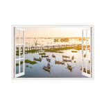 Casa si Gradina - Decoratiuni - Stickere decorative - Sticker decorativ, Fereastra 3D, Lac, 85 cm, 658STK - Infinity.ro