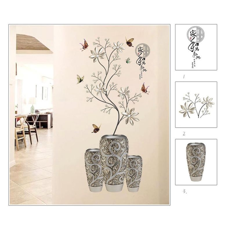 Casa si Gradina - Decoratiuni - Stickere decorative - Sticker decorativ, Vaza cu flori, 118 cm, 741STK - Infinity.ro