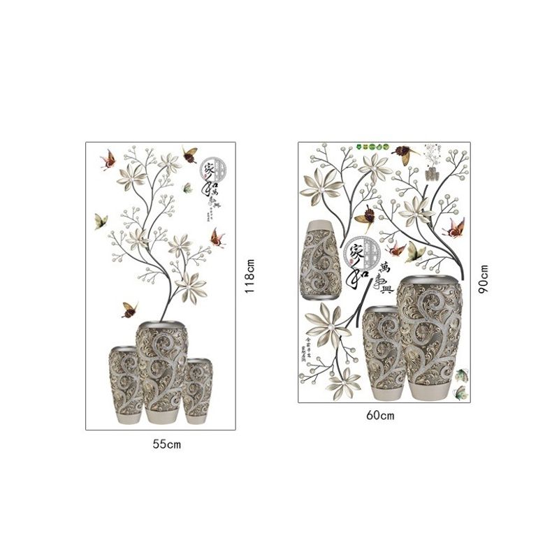 Casa si Gradina - Decoratiuni - Stickere decorative - Sticker decorativ, Vaza cu flori, 118 cm, 741STK - Infinity.ro