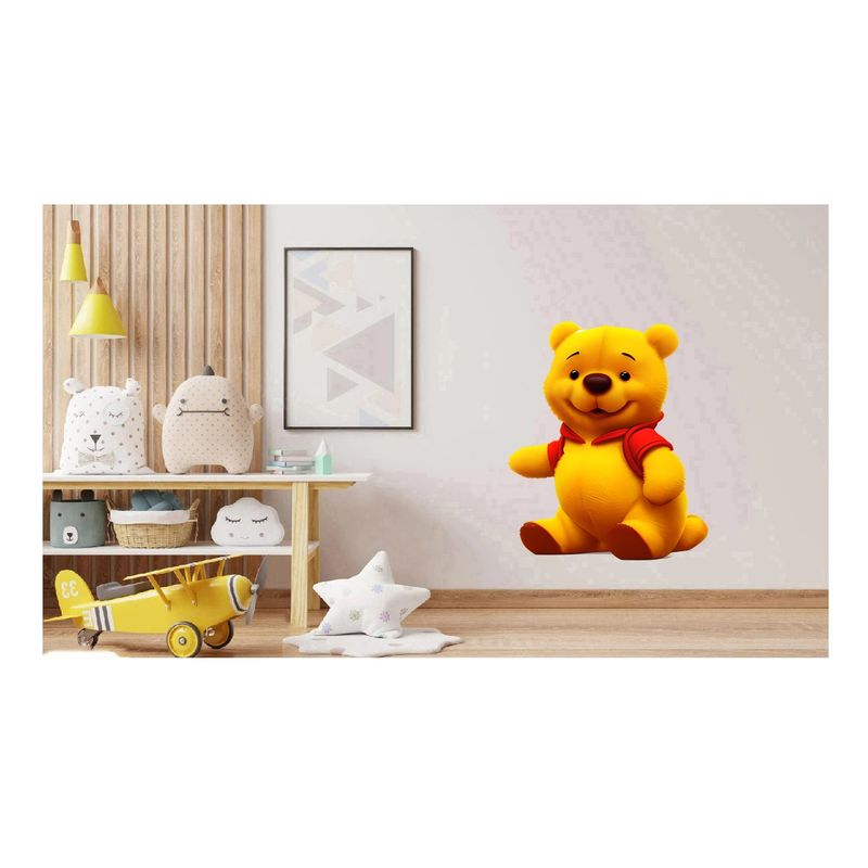 Casa si Gradina - Decoratiuni - Stickere decorative - Sticker decorativ, Ursuletul Winnie the Pooh, Galben, 80 cm, 1245STK - Infinity.ro