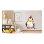 Casa si Gradina - Decoratiuni - Stickere decorative - Sticker decorativ, Pinguin Rege, Alb, 76 cm, 1277STK-5 - Infinity.ro