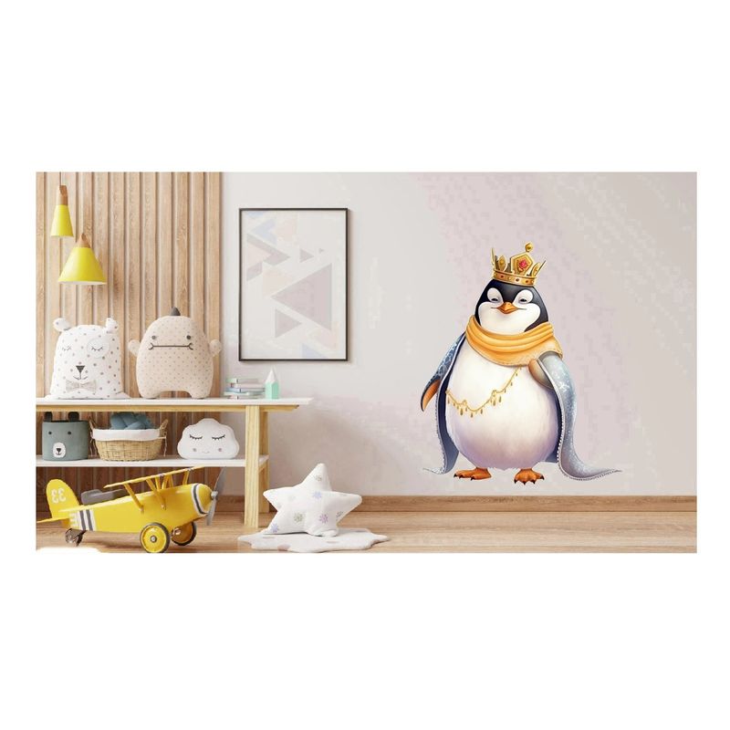 Casa si Gradina - Decoratiuni - Stickere decorative - Sticker decorativ, Pinguin Rege, Alb, 76 cm, 1277STK-5 - Infinity.ro