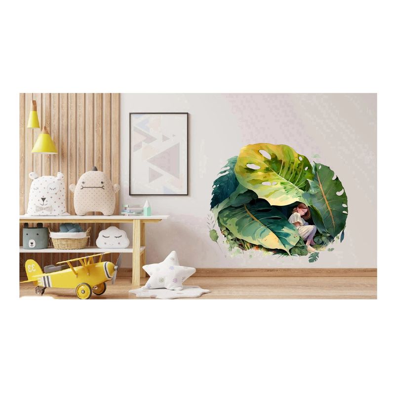 Casa si Gradina - Decoratiuni - Stickere decorative - Sticker decorativ, Fetita, Verde, 64 cm, 1283STK-3 - Infinity.ro