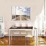 Casa si Gradina - Decoratiuni - Stickere decorative - Sticker decorativ, Fereastra 3D, Sosea, 85 cm, 513STK - Infinity.ro