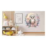 Casa si Gradina - Decoratiuni - Stickere decorative - Sticker decorativ, Bufnita, Multicolor, 62 cm, 1296STK - Infinity.ro