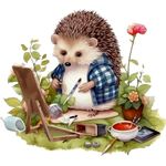 Casa si Gradina - Decoratiuni - Stickere decorative - Sticker decorativ, Arici, Multicolor, 67 cm, 1276STK-1 - Infinity.ro