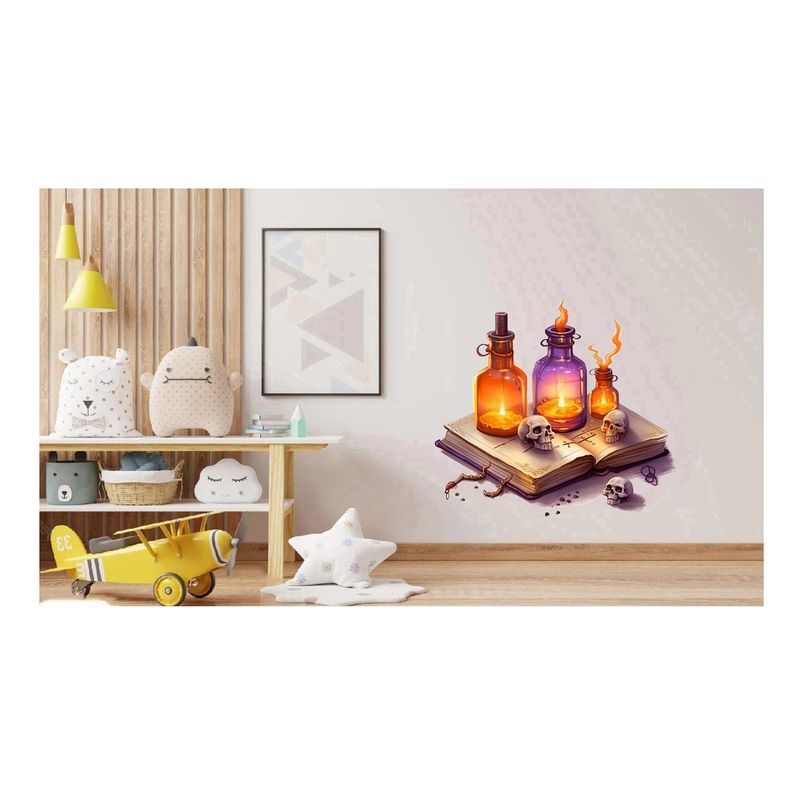 Casa si Gradina - Decoratiuni - Stickere decorative - Sticker decorativ, Cartea cu Vraji, Multicolor, 65 cm, 1263STK-1 - Infinity.ro