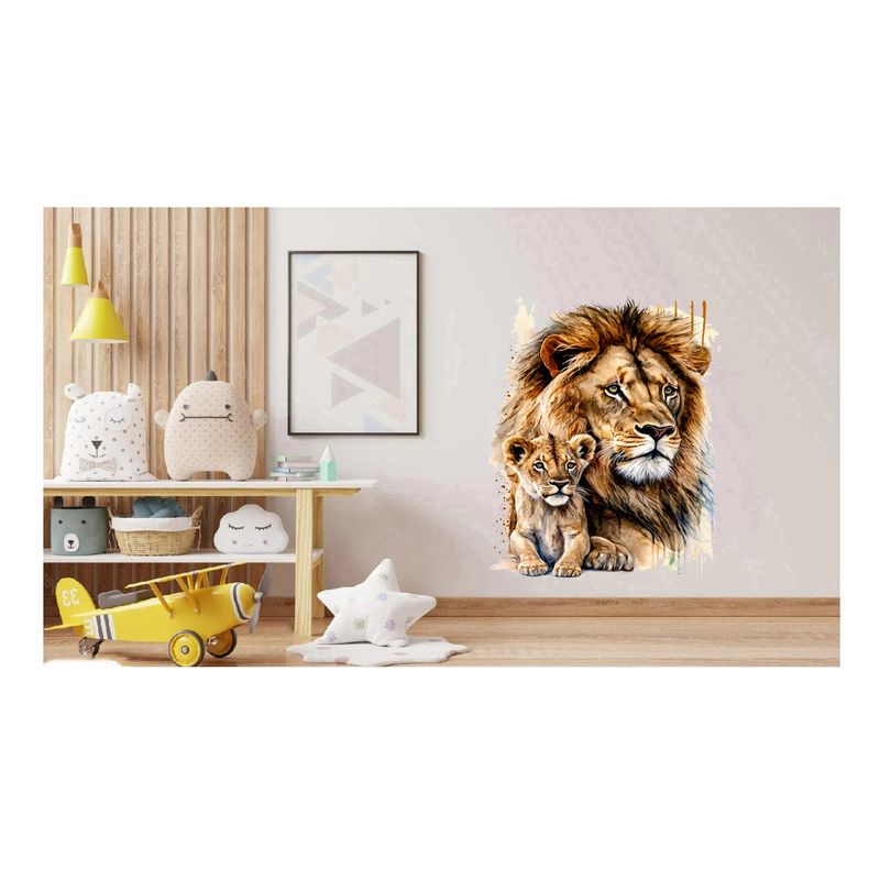 Casa si Gradina - Decoratiuni - Stickere decorative - Sticker decorativ, Leu, Portocaliu, 77 cm, 1213STK-1 - Infinity.ro