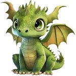 Casa si Gradina - Decoratiuni - Stickere decorative - Sticker decorativ, Dragon, Verde, 62 cm, 1262STK-3 - Infinity.ro