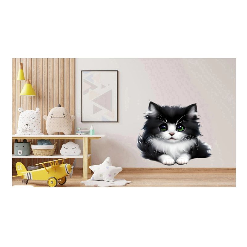 Casa si Gradina - Decoratiuni - Stickere decorative - Sticker decorativ, Pisica, Negru, 65 cm, 1229STK - Infinity.ro
