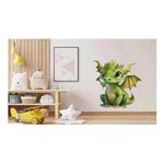 Casa si Gradina - Decoratiuni - Stickere decorative - Sticker decorativ, Dragon, Verde, 62 cm, 1262STK-3 - Infinity.ro