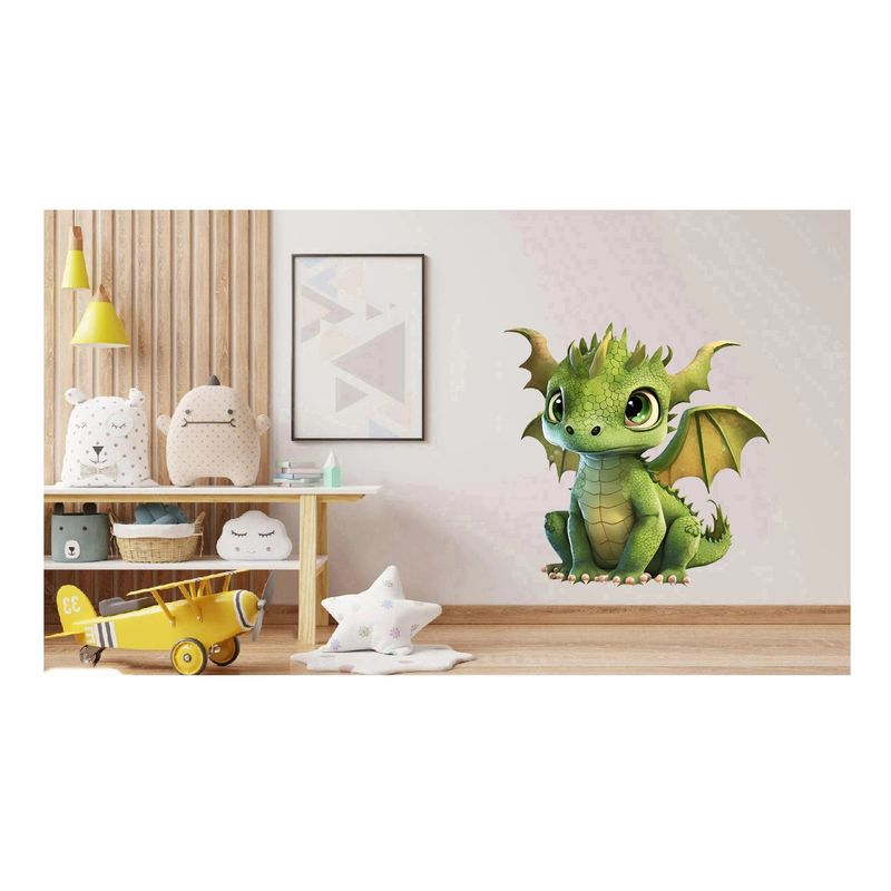 Casa si Gradina - Decoratiuni - Stickere decorative - Sticker decorativ, Dragon, Verde, 62 cm, 1262STK-3 - Infinity.ro