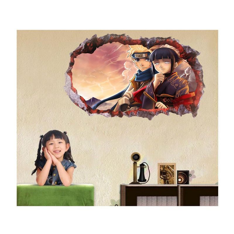 Casa si Gradina - Decoratiuni - Stickere decorative - Sticker decorativ, Gaura in perete 3D, Anime, 85 cm, 1001STK - Infinity.ro
