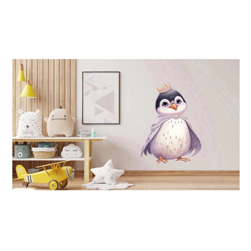 Casa si Gradina - Decoratiuni - Stickere decorative - Sticker decorativ, Pinguin Rege, Alb, 82 cm, 1277STK-7 - Infinity.ro