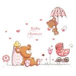 Casa si Gradina - Decoratiuni - Stickere decorative - Sticker decorativ, Ursuleti, Baby shower, 77 cm, 712STK - Infinity.ro