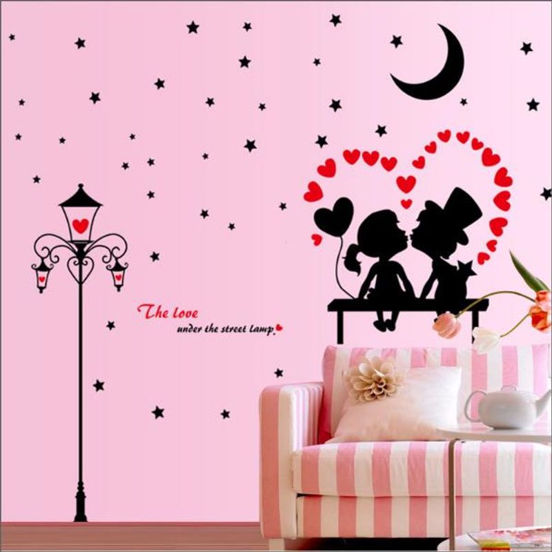 Casa si Gradina - Decoratiuni - Stickere decorative - Sticker  decorativ  Indragostiti pe banca - Infinity.ro