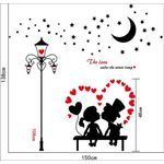 Casa si Gradina - Decoratiuni - Stickere decorative - Sticker  decorativ  Indragostiti pe banca - Infinity.ro