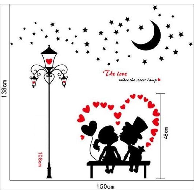 Casa si Gradina - Decoratiuni - Stickere decorative - Sticker  decorativ  Indragostiti pe banca - Infinity.ro