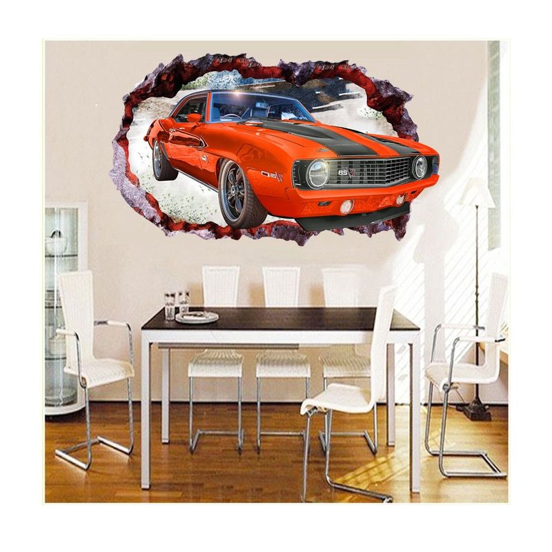 Casa si Gradina - Decoratiuni - Stickere decorative - Sticker decorativ, Gaura in perete, Masina, 80 cm, 1006STK-1 - Infinity.ro