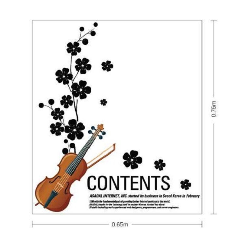 Casa si Gradina - Decoratiuni - Stickere decorative - Sticker decorativ, Vioara, 75 cm, 809STK - Infinity.ro