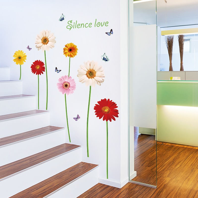 Casa si Gradina - Decoratiuni - Stickere decorative - Sticker decorativ, Flori Gerbera, 125 cm, 803STK - Infinity.ro