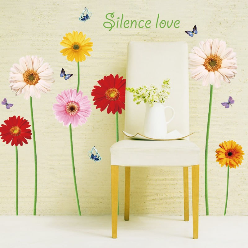 Casa si Gradina - Decoratiuni - Stickere decorative - Sticker decorativ, Flori Gerbera, 125 cm, 803STK - Infinity.ro
