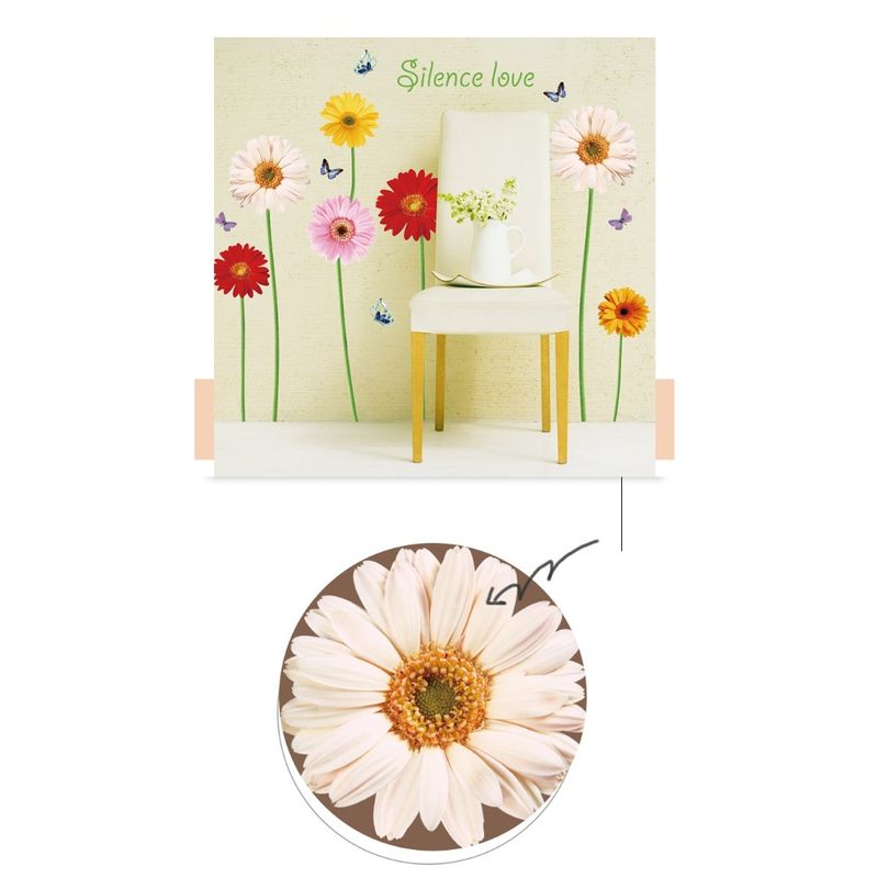 Casa si Gradina - Decoratiuni - Stickere decorative - Sticker decorativ, Flori Gerbera, 125 cm, 803STK - Infinity.ro