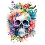 Casa si Gradina - Decoratiuni - Stickere decorative - Sticker decorativ, Craniu, Multicolor, 82 cm, 1274STK - Infinity.ro