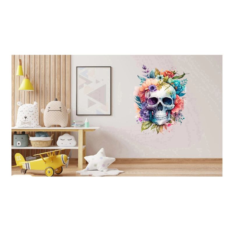 Casa si Gradina - Decoratiuni - Stickere decorative - Sticker decorativ, Craniu, Multicolor, 82 cm, 1274STK - Infinity.ro