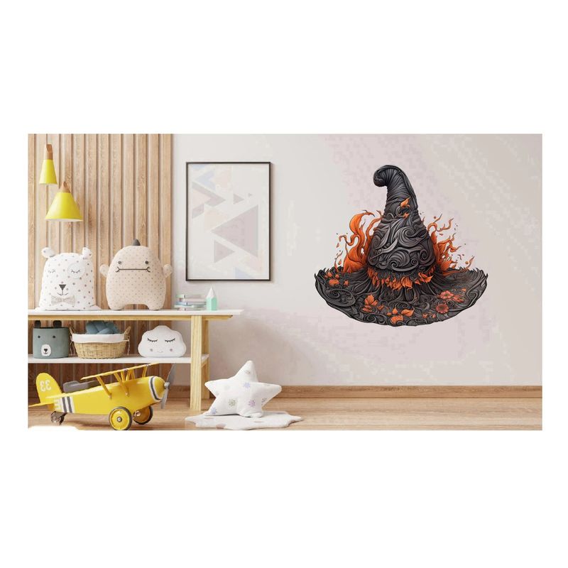 Casa si Gradina - Decoratiuni - Stickere decorative - Sticker decorativ, Halloween- Palarie, Negru, 62 cm, 1308STK-2 - Infinity.ro