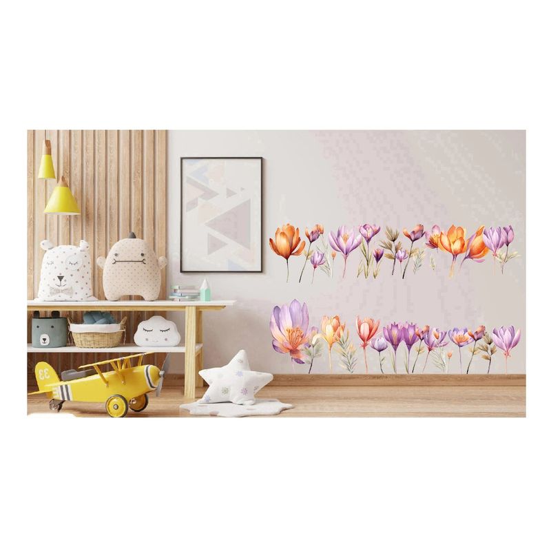 Casa si Gradina - Decoratiuni - Stickere decorative - Sticker decorativ, Flori, Mov, 90 cm, 1317STK - Infinity.ro