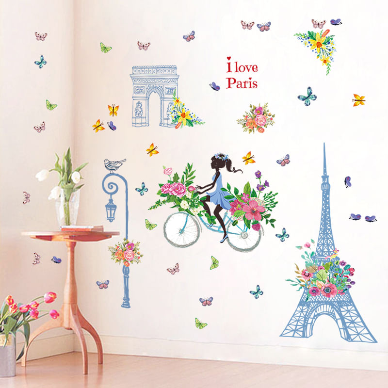 Casa si Gradina - Decoratiuni - Stickere decorative - Sticker decorativ, I Love Paris  138 cm, 122STK - Infinity.ro
