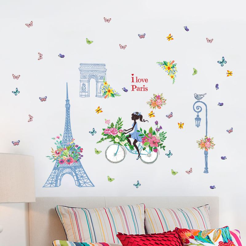 Casa si Gradina - Decoratiuni - Stickere decorative - Sticker decorativ, I Love Paris  138 cm, 122STK - Infinity.ro