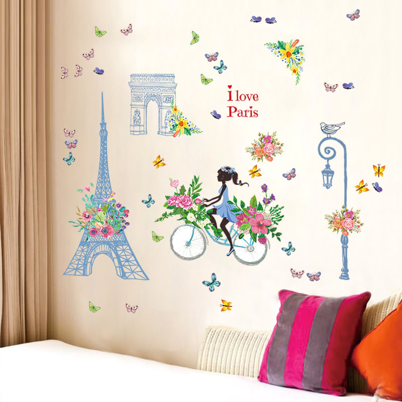 Casa si Gradina - Decoratiuni - Stickere decorative - Sticker decorativ, I Love Paris  138 cm, 122STK - Infinity.ro