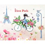 Casa si Gradina - Decoratiuni - Stickere decorative - Sticker decorativ, I Love Paris  138 cm, 122STK - Infinity.ro