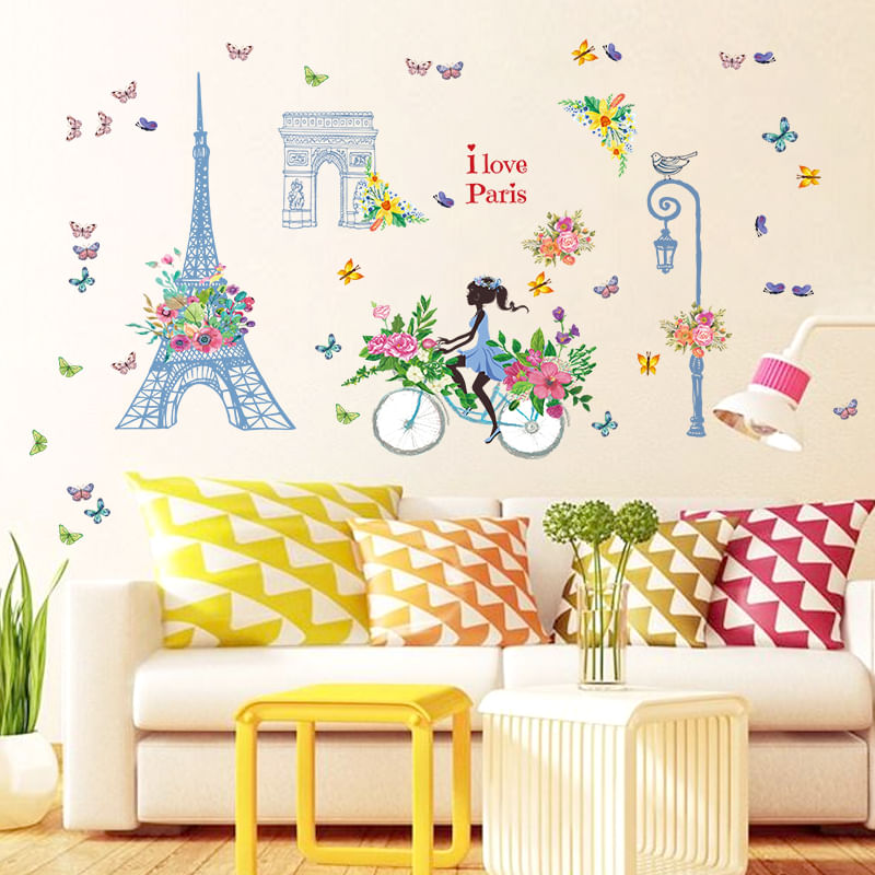 Casa si Gradina - Decoratiuni - Stickere decorative - Sticker decorativ, I Love Paris  138 cm, 122STK - Infinity.ro