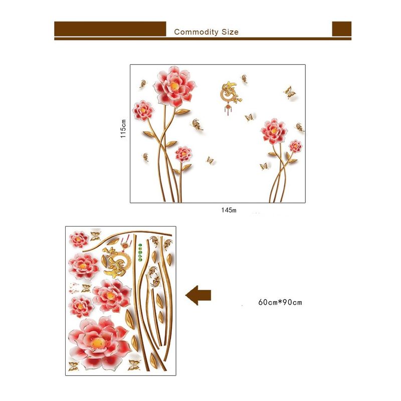 Casa si Gradina - Decoratiuni - Stickere decorative - Sticker decorativ, Flori, 145 cm, 756STK - Infinity.ro