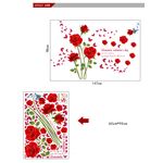 Casa si Gradina - Decoratiuni - Stickere decorative - Sticker decorativ, Trandafiri rosii 147 cm, 128STK - Infinity.ro