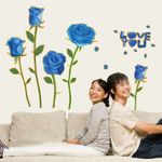 Casa si Gradina - Decoratiuni - Stickere decorative - Sticker decorativ, Trandafiri albastrii, 100 cm, 817STK - Infinity.ro