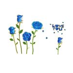 Casa si Gradina - Decoratiuni - Stickere decorative - Sticker decorativ, Trandafiri albastrii, 100 cm, 817STK - Infinity.ro