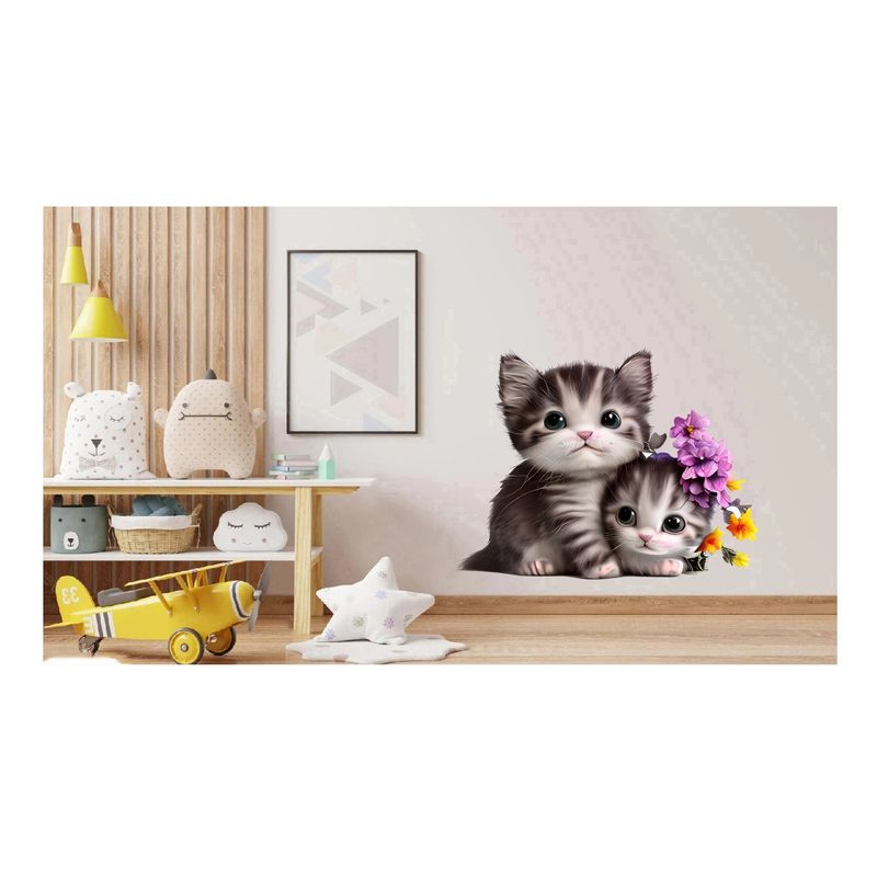 Casa si Gradina - Decoratiuni - Stickere decorative - Sticker decorativ, Pisicute, Alb, 76 cm, 1251STK - Infinity.ro