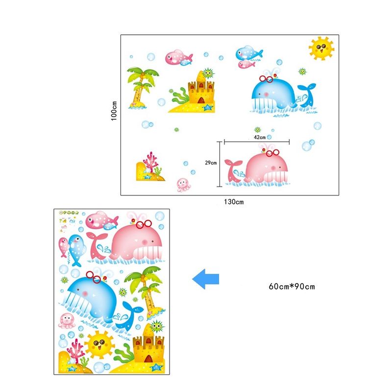 Casa si Gradina - Decoratiuni - Stickere decorative - Sticker decorativ, Animale marine, 130 cm, 786STK - Infinity.ro