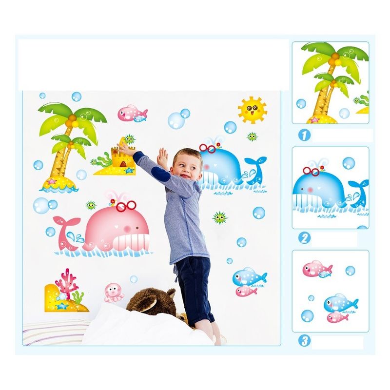 Casa si Gradina - Decoratiuni - Stickere decorative - Sticker decorativ, Animale marine, 130 cm, 786STK - Infinity.ro